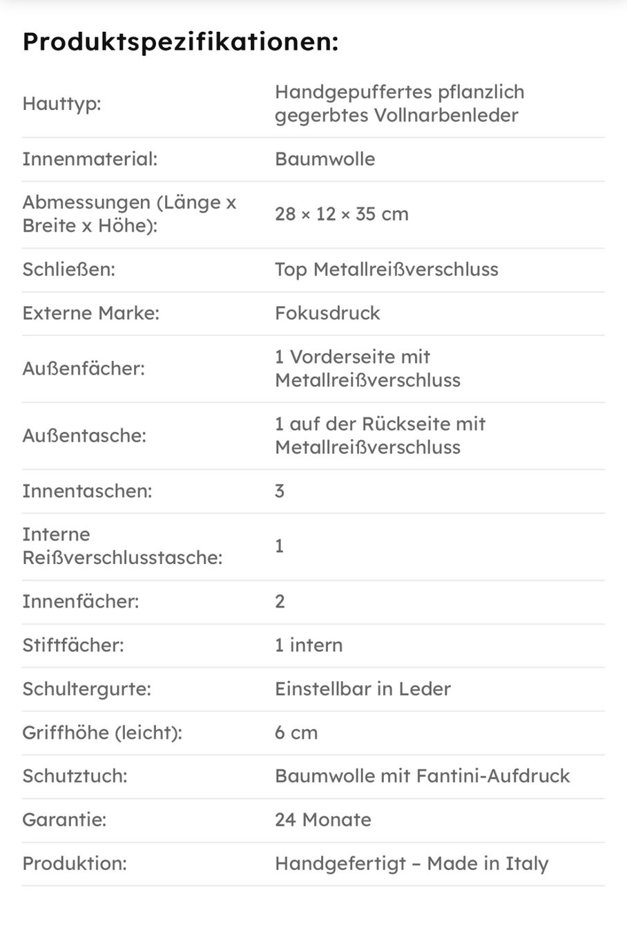 Zaini: Lederrucksack Tuscany - Farbe: Schwarz – Nuovo e nell'imballaggio originale da Wittenbach venduto da WWW.DRILUBAGS.CH 9