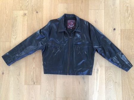 Lederjacke Outfit Garment Pacific Air France Schwer Neu