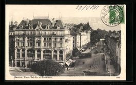 Genève, Place Bel-Air et Corraterie, St