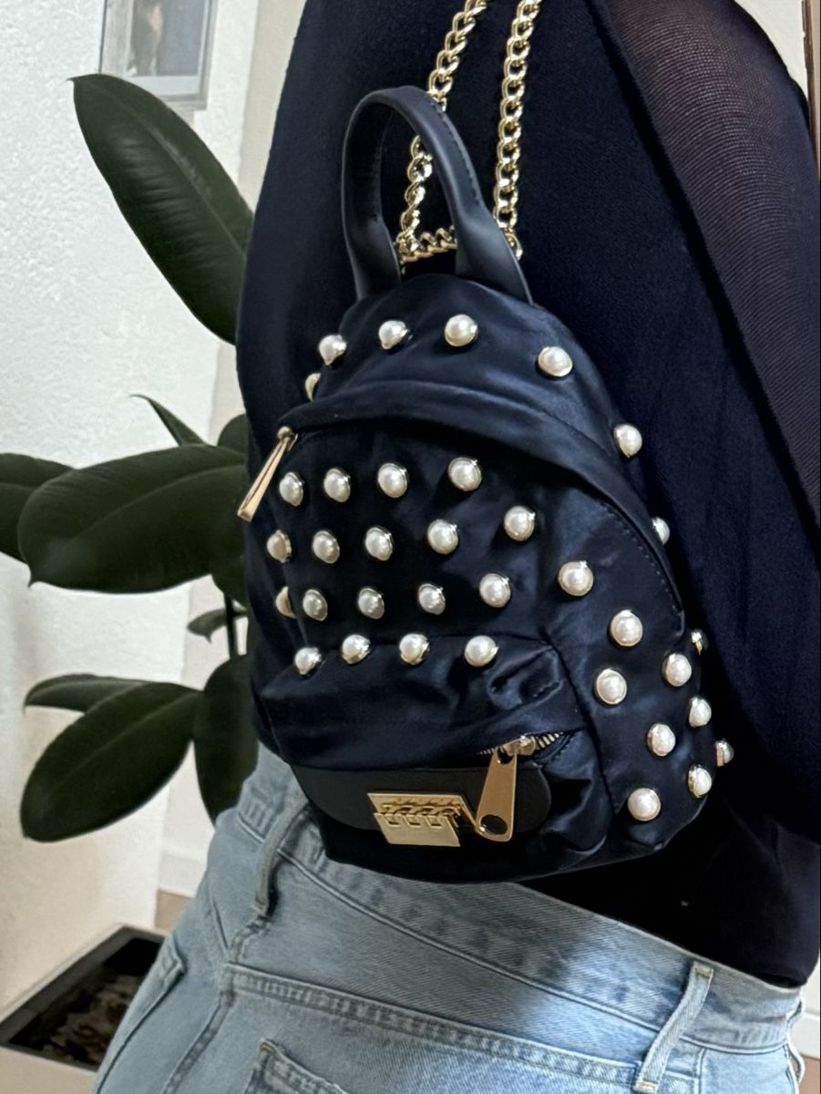 Zaini: Zac Posen Navy Pearl Mini Backpack – Usato da Binningen venduto da romavi 2