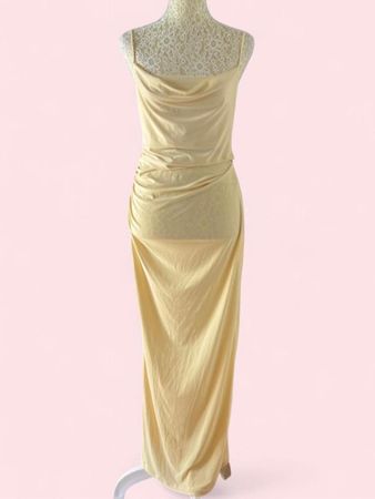 Zara Butter yellow maxi dress