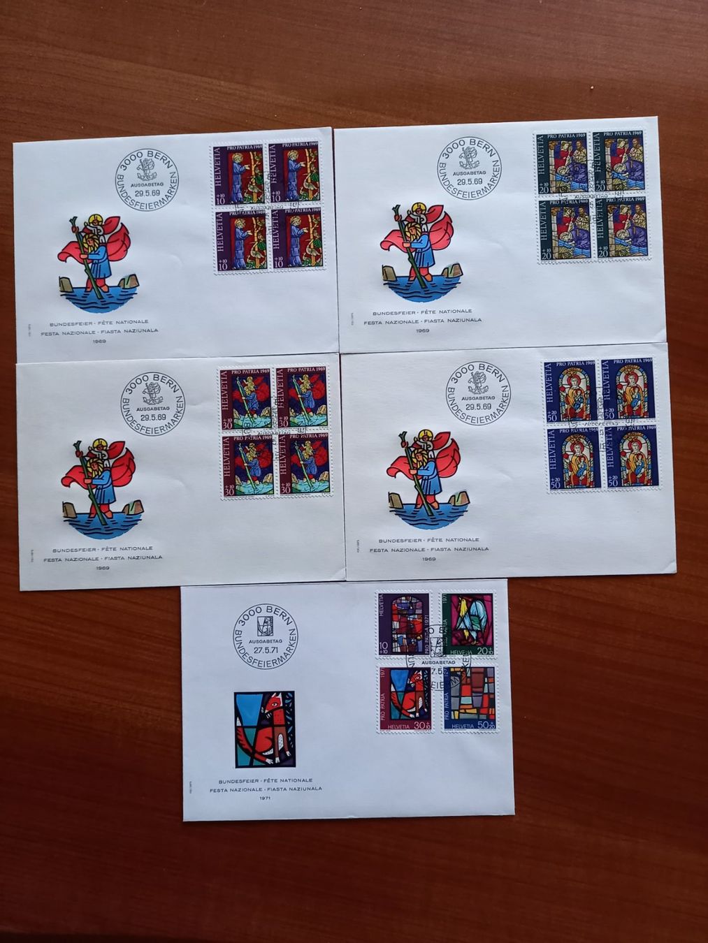 Alle Briefmarken: FDC 1er jour Pro Patria 1969 et 1971 – Gebraucht aus Courtételle von Chris28