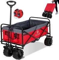KESSER Bollerwagen Breite Reifen rot