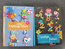 2 Bastelbücher: Lustige Zahlen & Frühlings-Minis