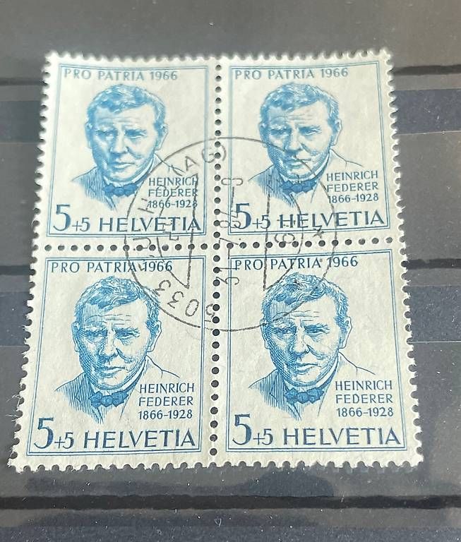 Alle Briefmarken: Briefmarke Heinrich Federer – Gebraucht aus Buchs AG von fpatricia