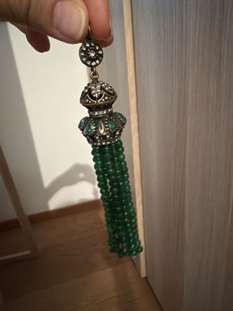 Ciondoli: Gorgeous green beaded tassel pendant charm. Spring! – Nuovo (secondo la descrizione) da Steinhausen venduto da bbr_kj8g 1