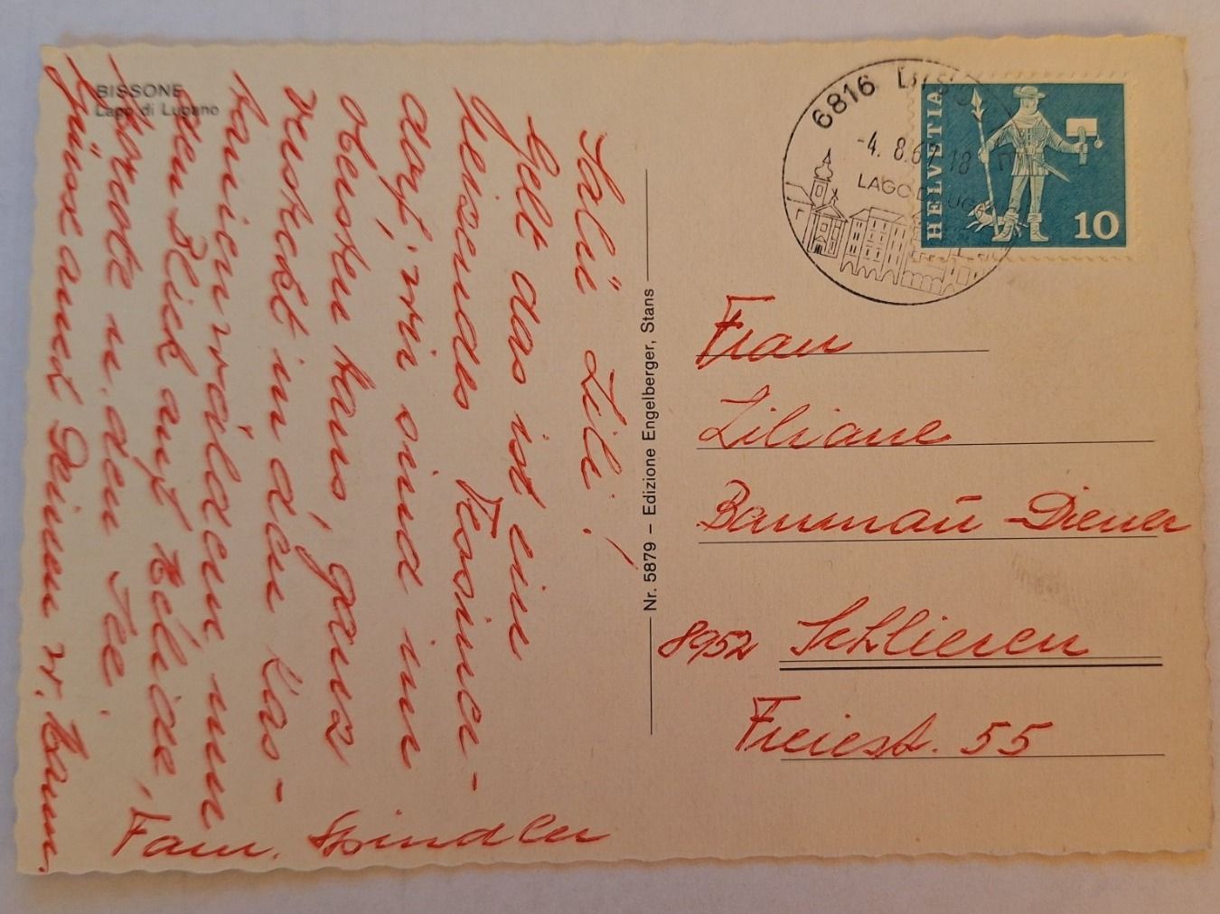 Cartoline postali: Bissone – Usato da Zürich venduto da t24_de 1