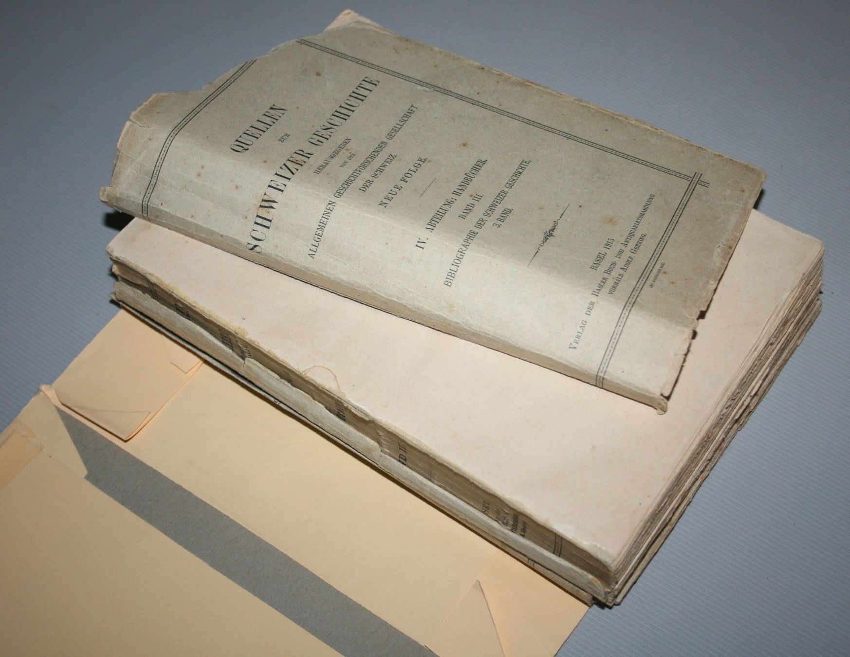 Libri: H. BARTH: Bibliographie der Schweizer Geschichte, 3. Bd 1915 – Usato da Schaffhausen venduto da Kartenprofi 2