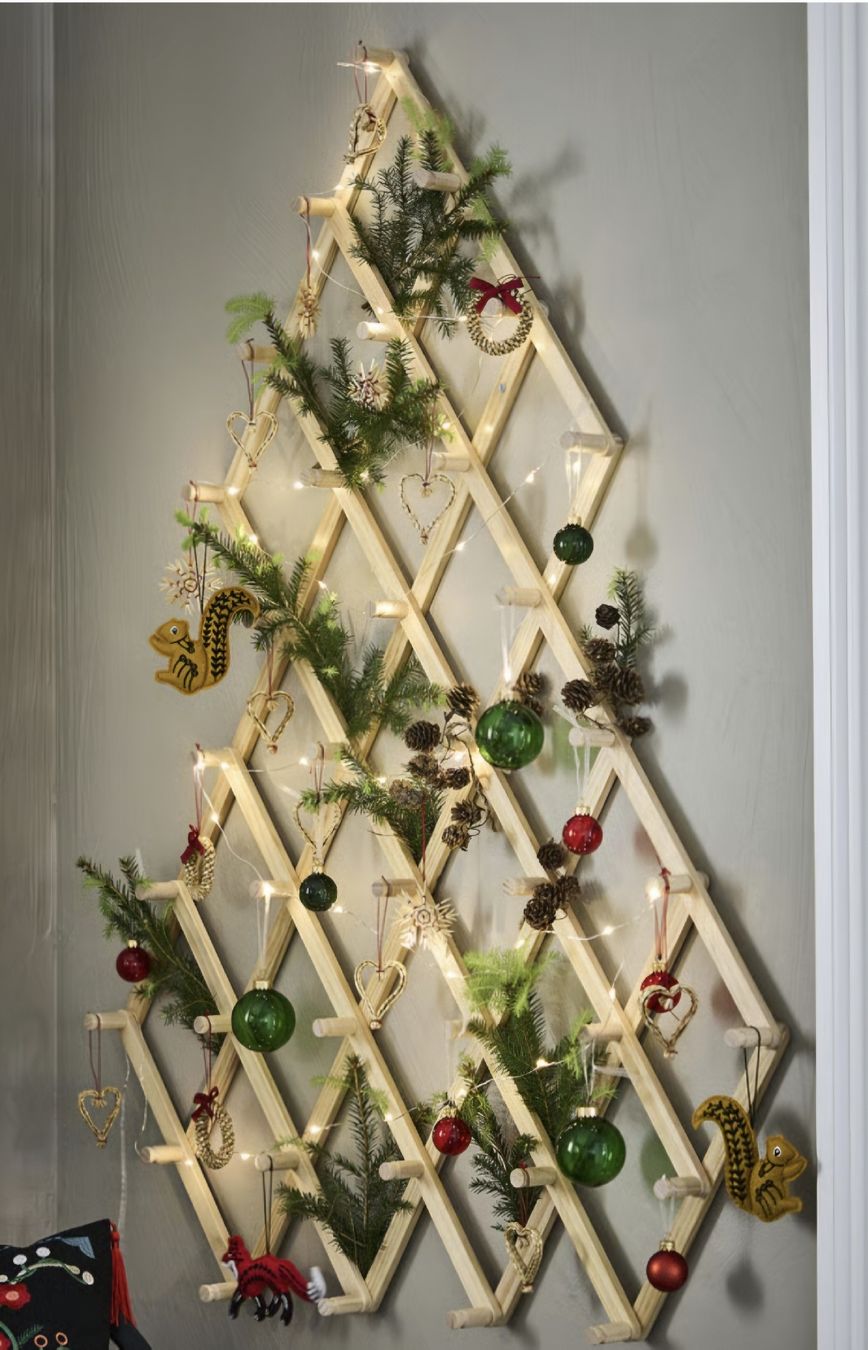 Ikea Tutte le decorazioni: Wand-Weihnachtsbaum aus Holz – Nuovo (secondo la descrizione) da Bern venduto da Berna25