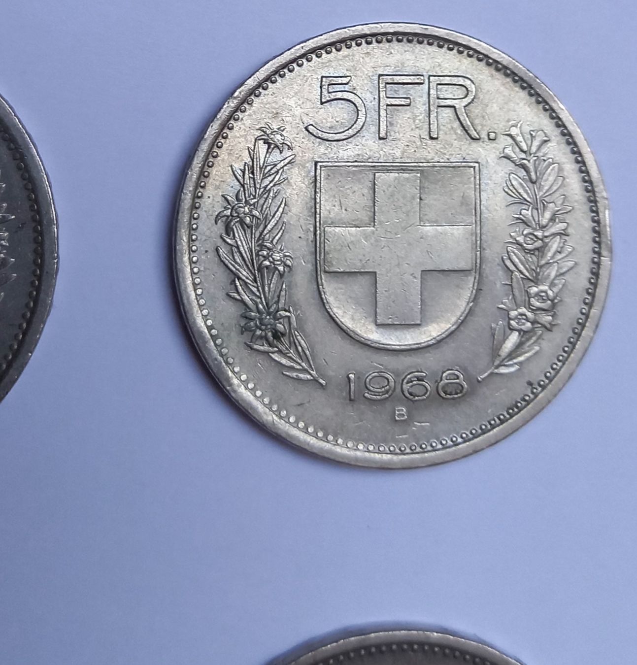 Tutti le monete: 5 FRANKEN - Schweizer Münzen, 1968 – Usato da Marbach LU venduto da Ilrebo 5
