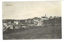 Wittenbach (SG) Dorfhügel mit Kirche und Schulhaus - 1908