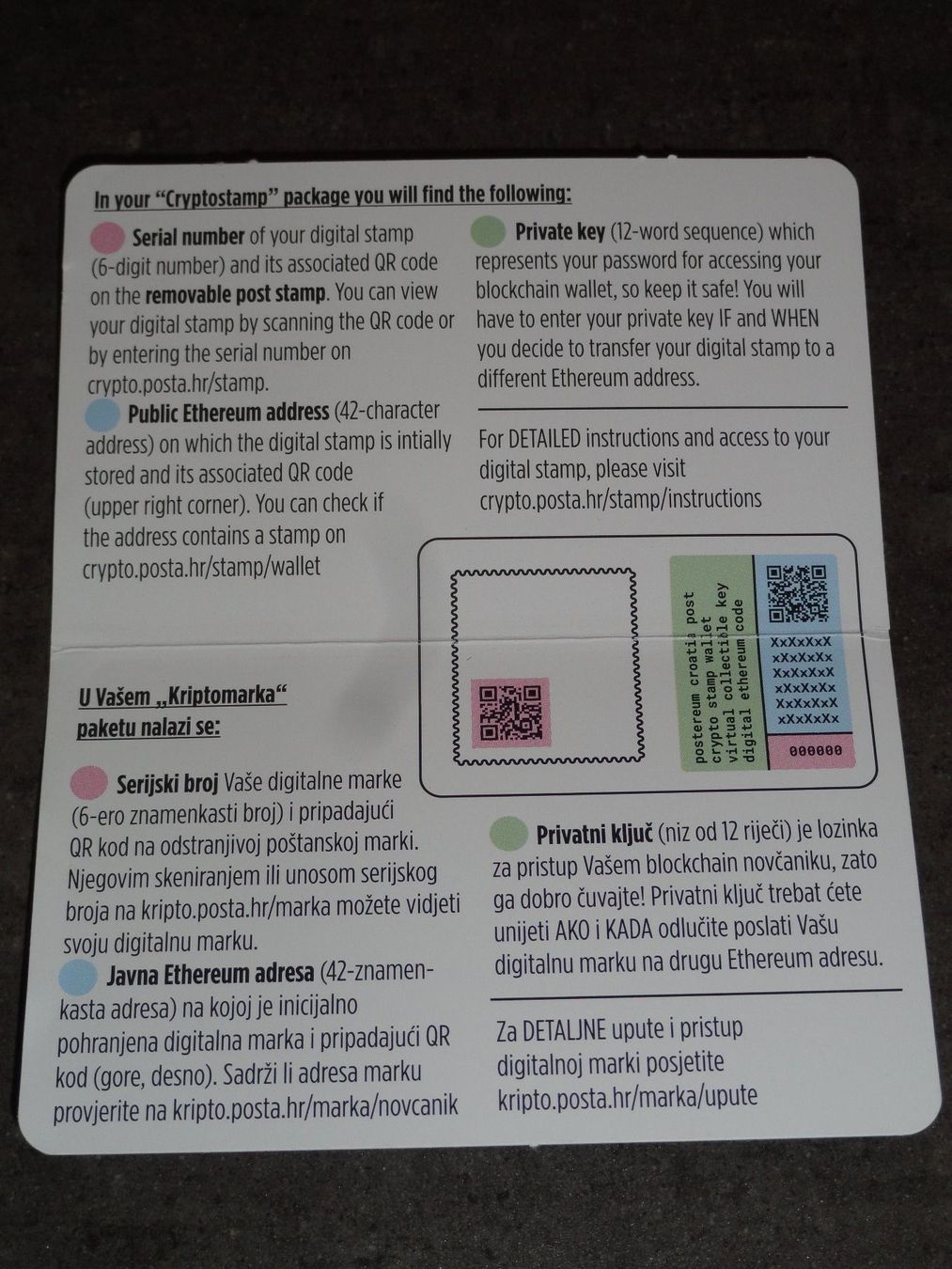 Tous les timbres: CRYPTO STAMP Kroatien 2020: Flugzeug – Neuf (Voir description) à Dagmersellen par dribbeldrago10 4