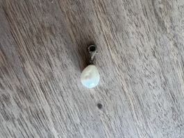 Perle Charm Anhänger silber