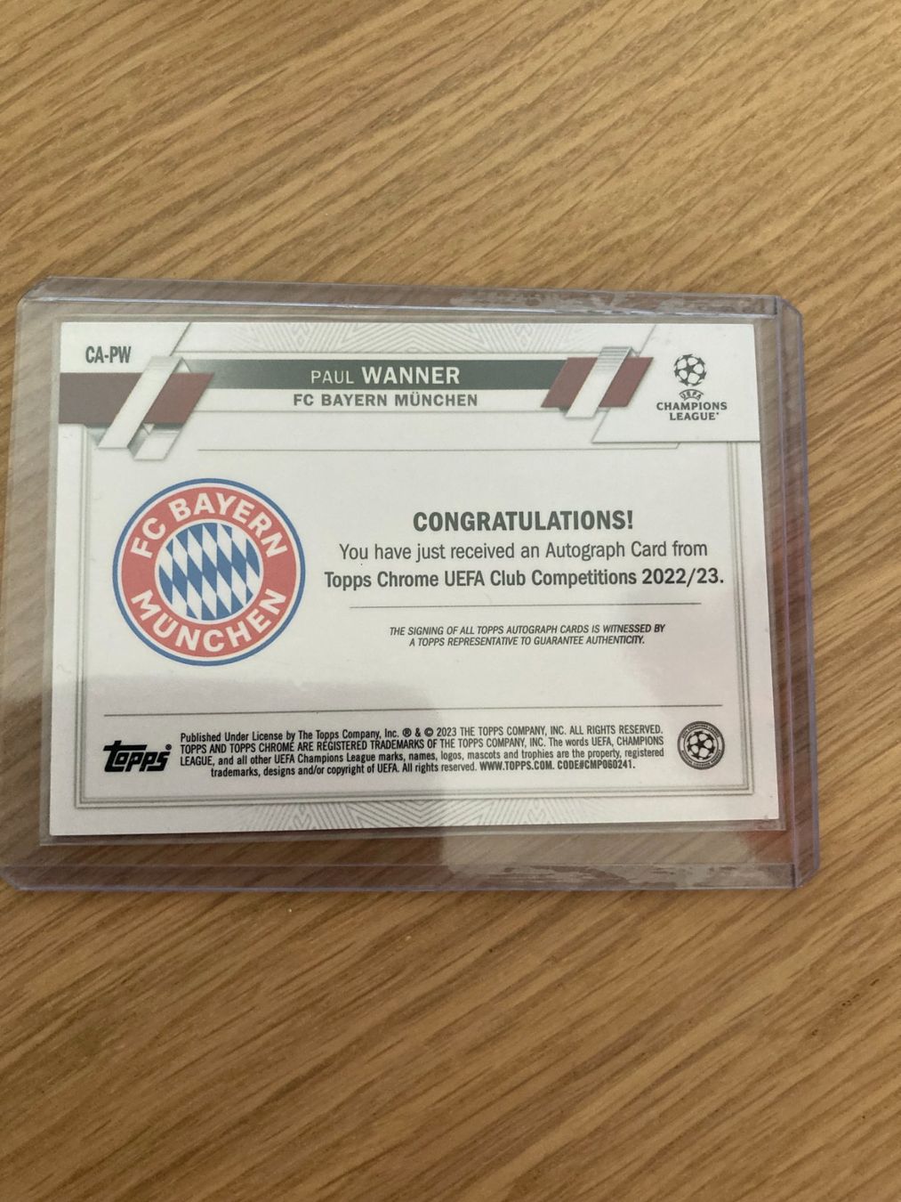 Topps Carte collezionabili: Topps Chrome UEFA 2022-23 - Paul Wanner Auto – Usato da La Tour-de-Peilz venduto da Tyalos_Cards 1