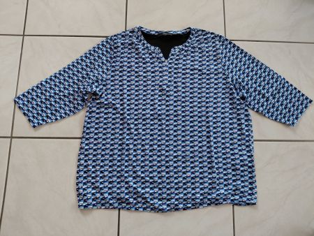 T-Shirt Damen BONITA blau gemustert Grösse XXL guter Zustand