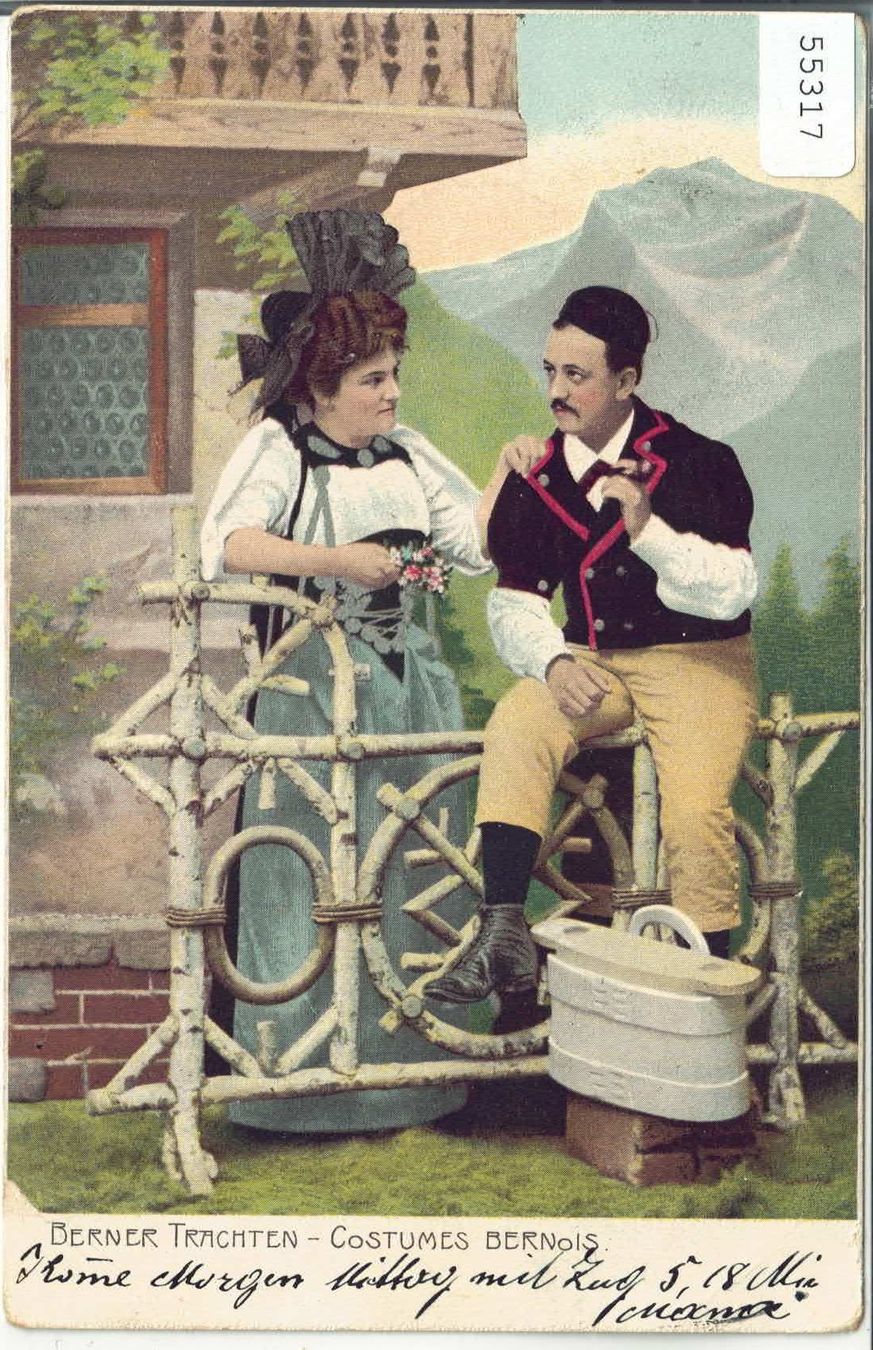 Cartoline postali: Berner - Tracht Costume – Usato da Ettingen venduto da Kartenplanet