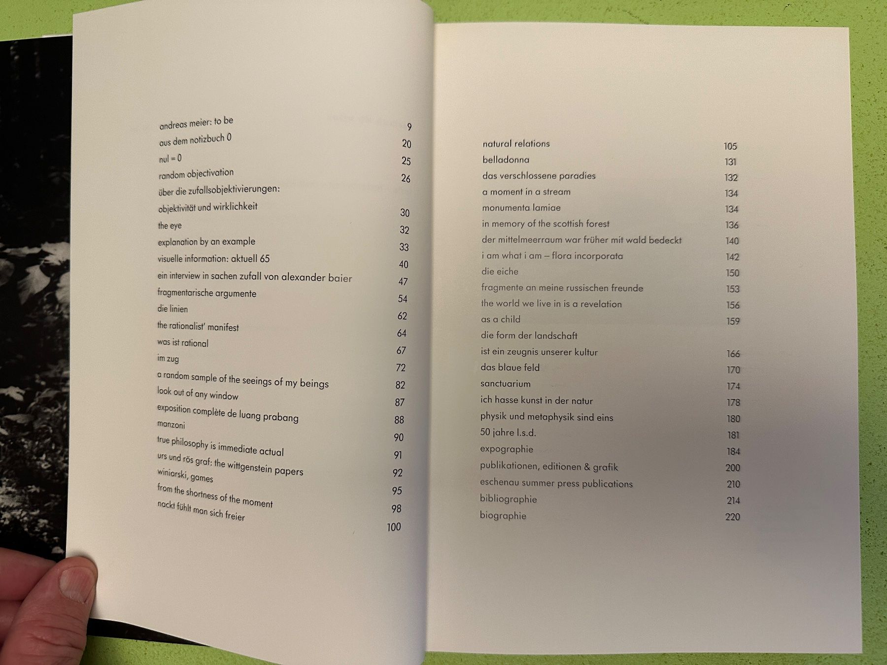 Libri: Andreas Meier: Hermann de Vries. to be. – Usato da Zürich venduto da allp 3