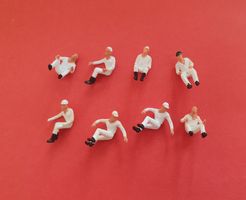 Miniaturfiguren HO, 8 personnages assis  8 Zeichen, ohne OVP