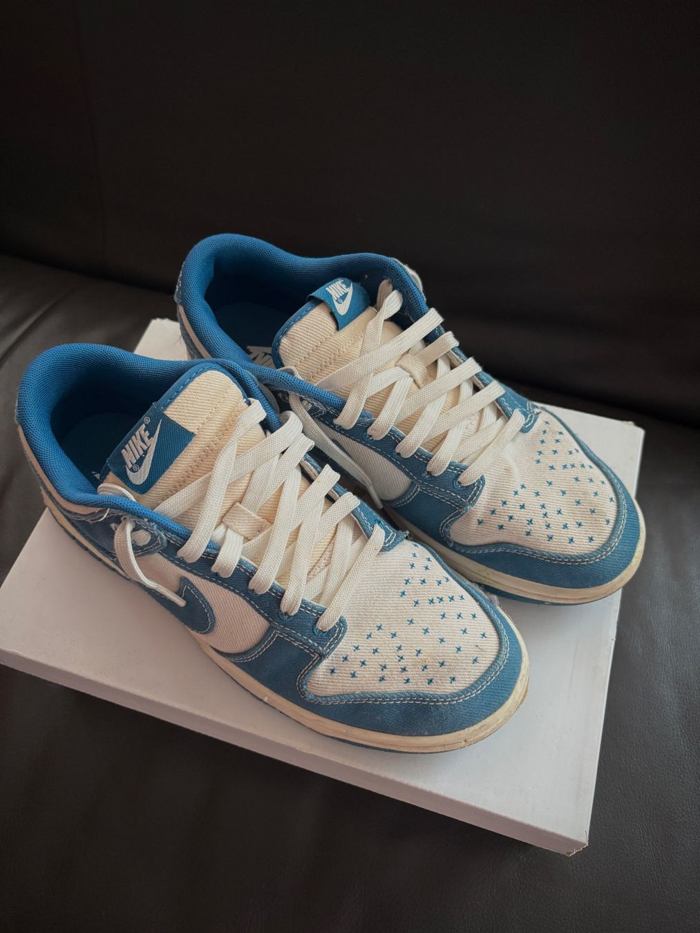 Nike Herrenschuhe: Baskets Nike Dunk Low bleu et blanc – Gebraucht aus Collonge-Bellerive von ycu_9cmt 1