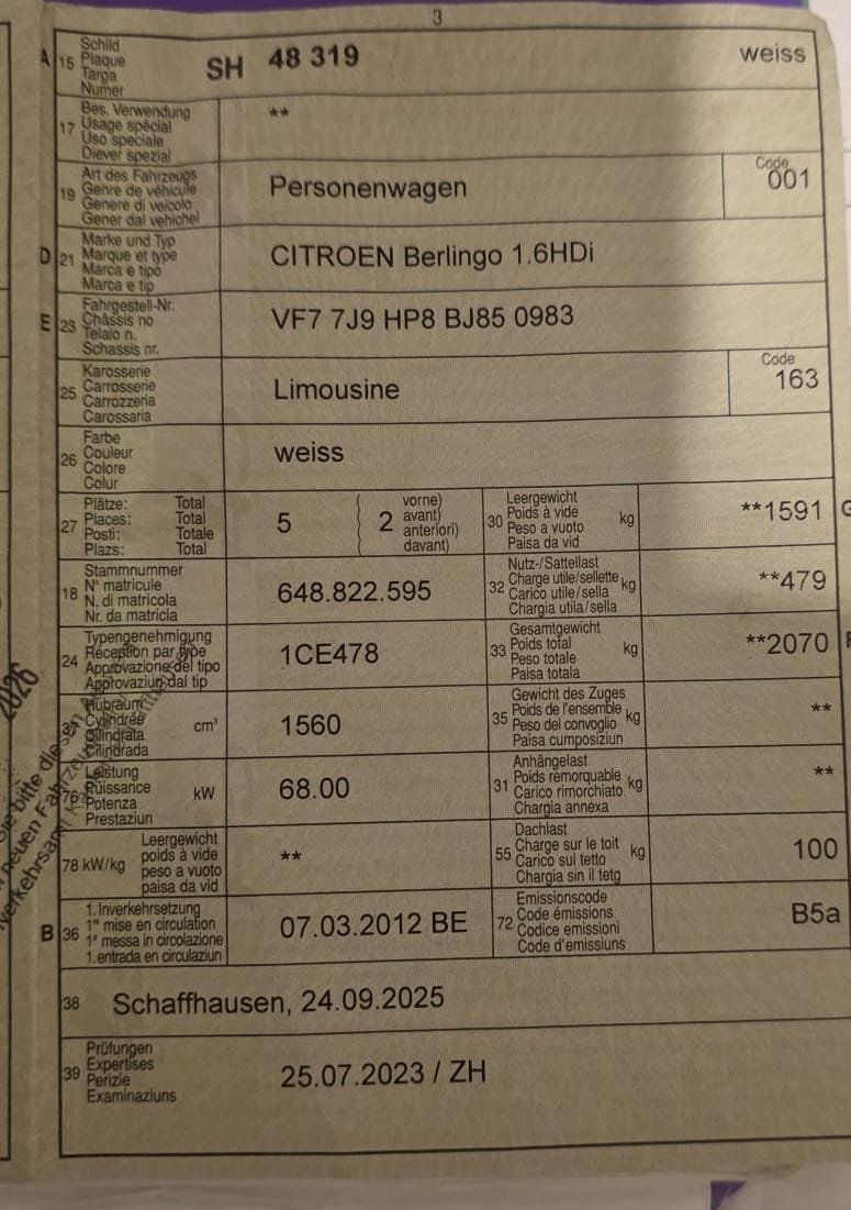 Citroën : Citroën Berlingo 1.6 – D'occasion à Volketswil par rosarella11 8