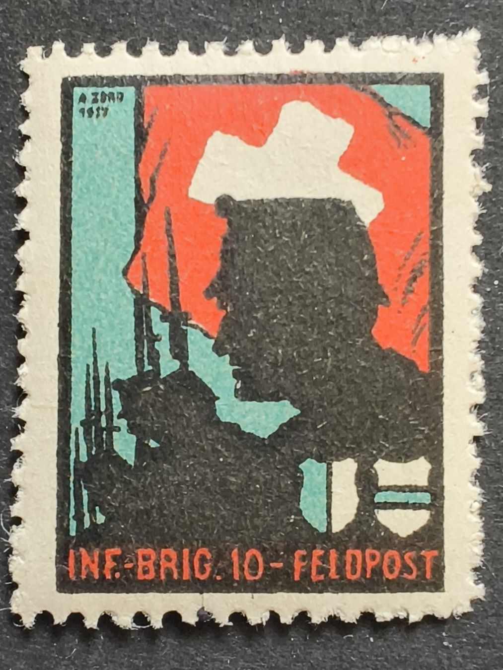Tutti i francobolli: Infantrie Brigade 10, 1.WK, Wi 4.Div 6 – Usato da Niederuzwil venduto da LichtPhil