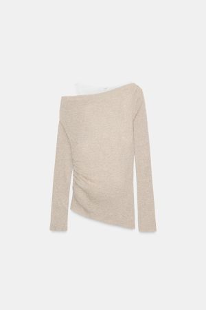 Zara ASYMMETRIC MOCK LAYER T-SHIRT