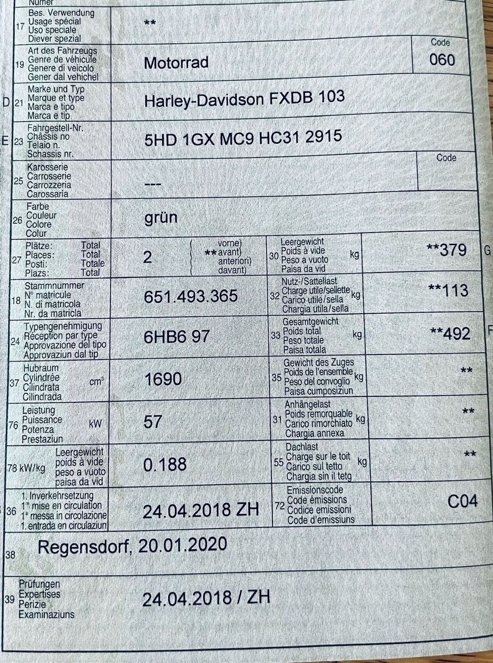Harley-Davidson Chopper: Harley Davidson Street Bob FXDB 103 – Usato da Nürensdorf venduto da orsogallo 7