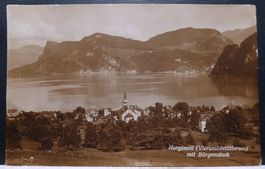 Alte Ansichtskarte Hergiswil Vierwaldstättersee, 1926, Top!