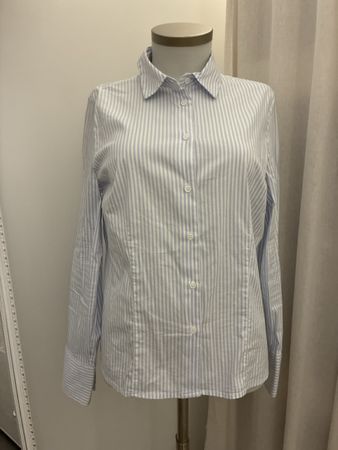 Sommer Bluse C&A gestreift, hellblau/weiss, Grösse 38