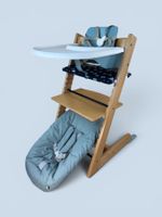Stokke Tripp Trapp mit Babyset, Kissen, Tray, Newborn & Gurt