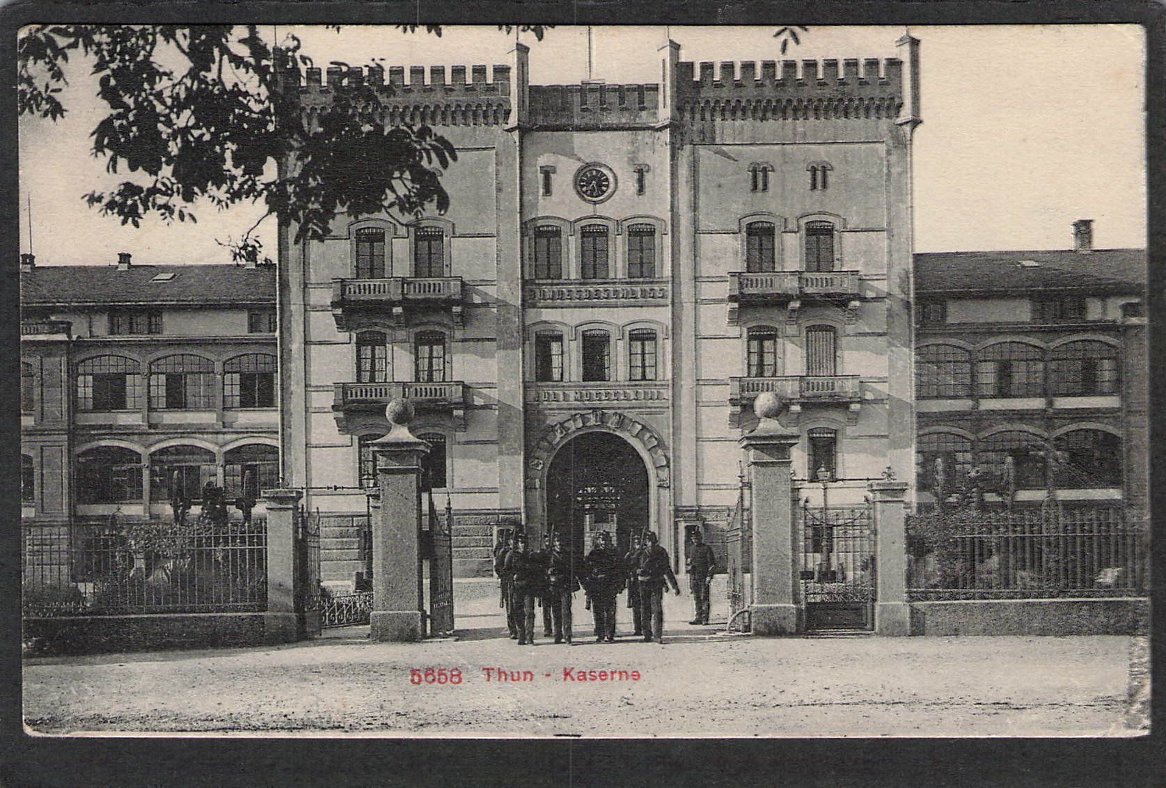 Cartoline postali: AK Militär Thun Kaserne , 1909 – Usato da Reichenburg venduto da ibiza18