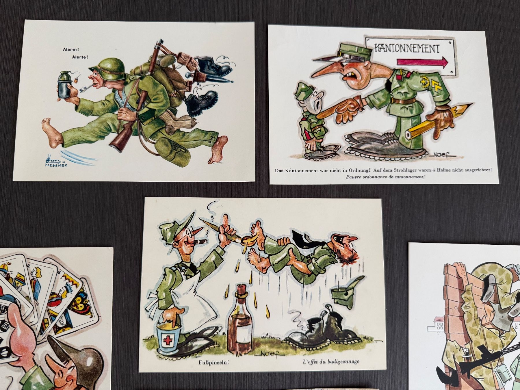 Cartoline postali: 8 Jux Postkarten Schweizer Armee – Difettoso da Brütten venduto da Hst1 1
