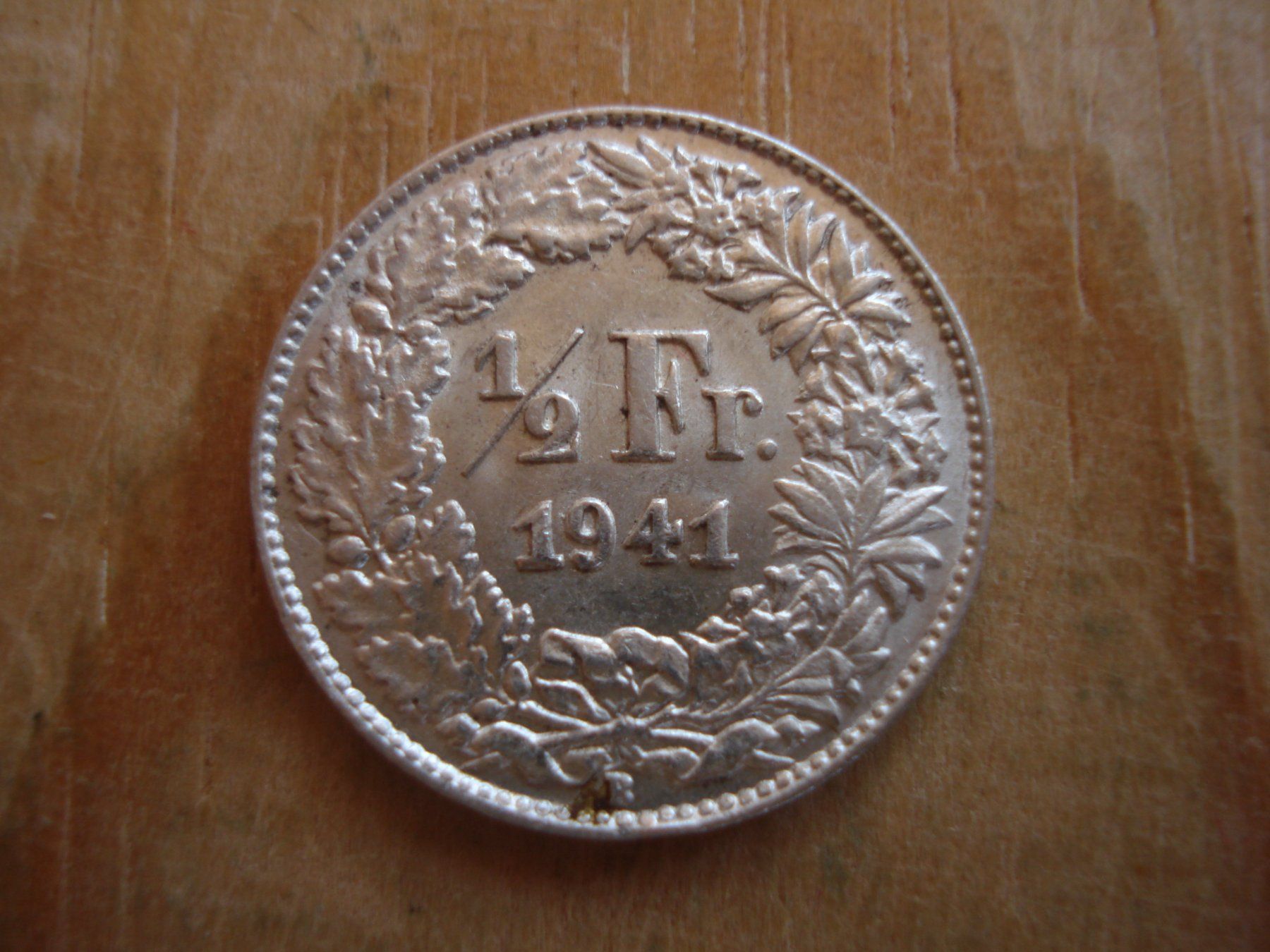 Tutti le monete: (P2) 1/2 Franken 1941 STGL – Usato da Erlach venduto da Net-Coins