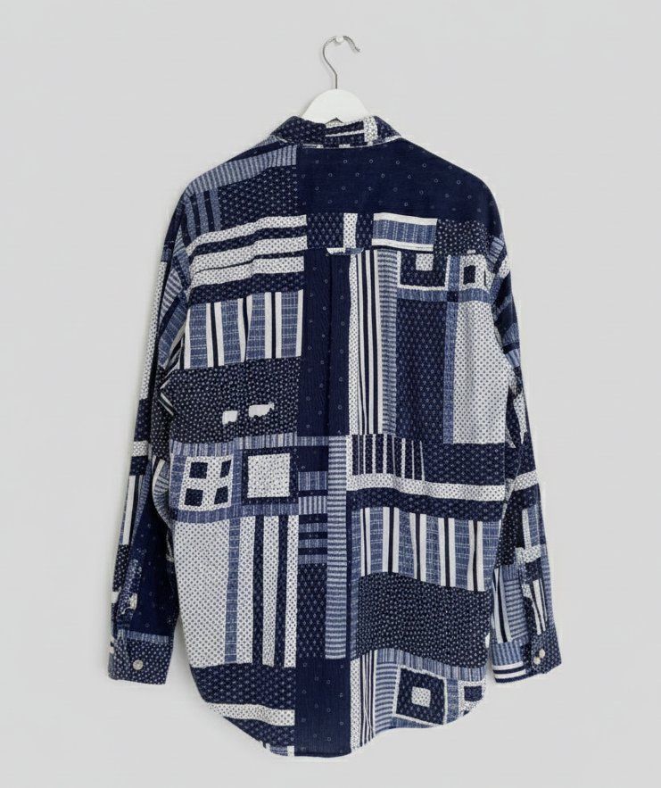 Camicie: Vintage Patchwork Hemd - Gr. L – Usato da Zürich venduto da nt7 1