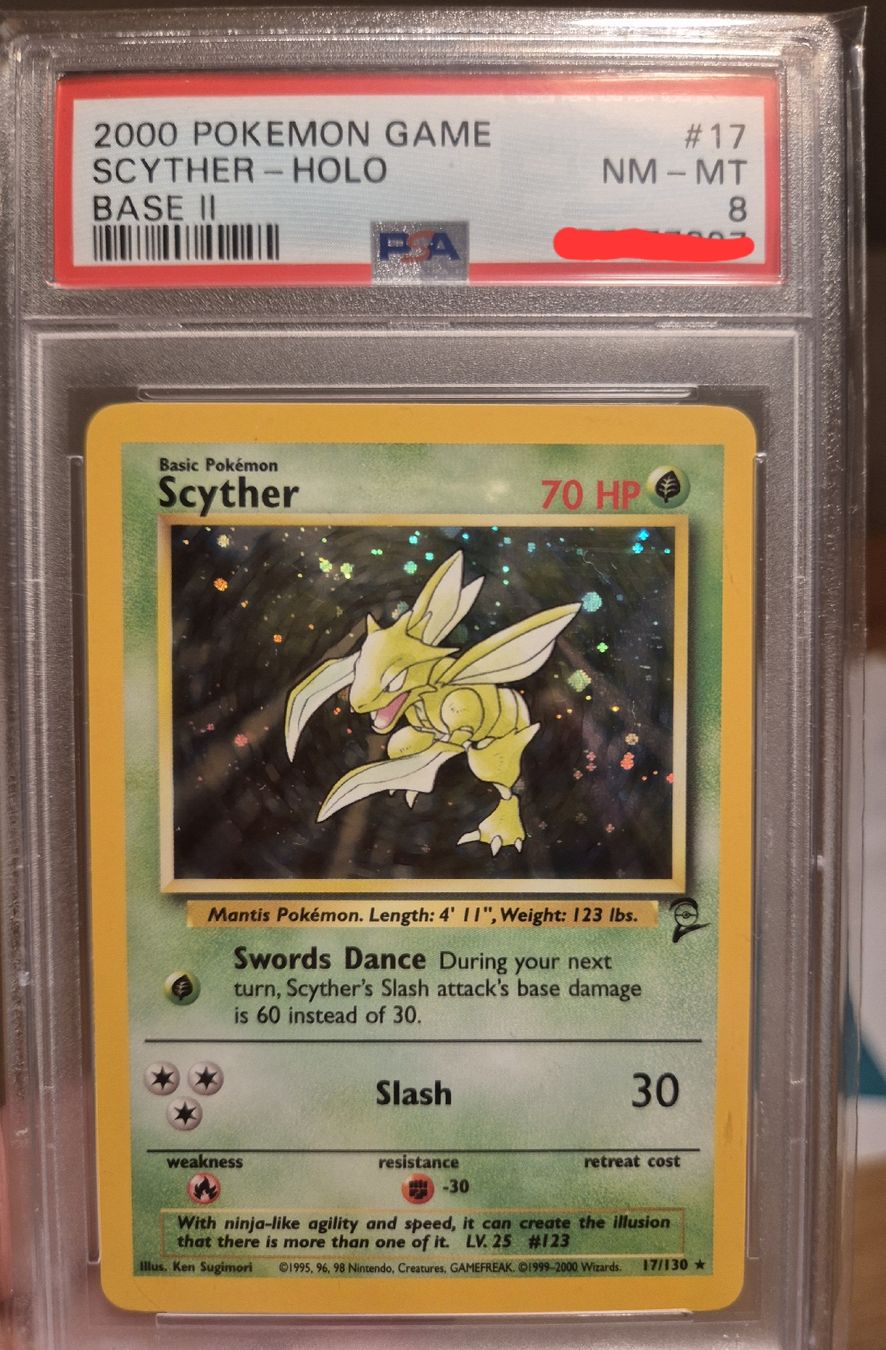 Pokemon Karte PSA Scyther Holo (Base