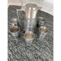 Hannes Liederley Zinnkanne und 6 Becher