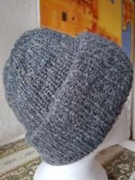 Handmade Tweed Beanie Anthrazit Warm Unisex Mütze Winter 42