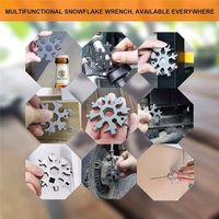Schlüsselanhänger 18in1 Werkzeug Multitool Schneeflocke