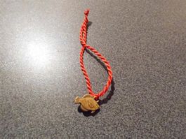 Armband rot Stoff/Fisch