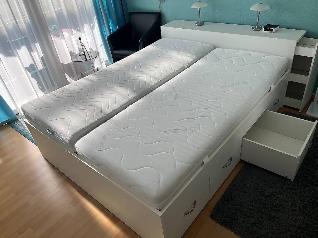 Letti: Doppelbett mit Lattenrost und Matratzen – Usato da Felben-Wellhausen venduto da PeriFel