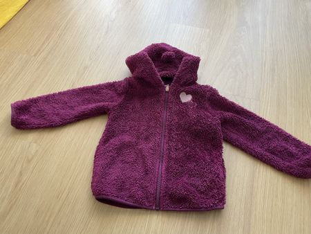 Kinder Plüschjacke mit Japuze Gr. 98