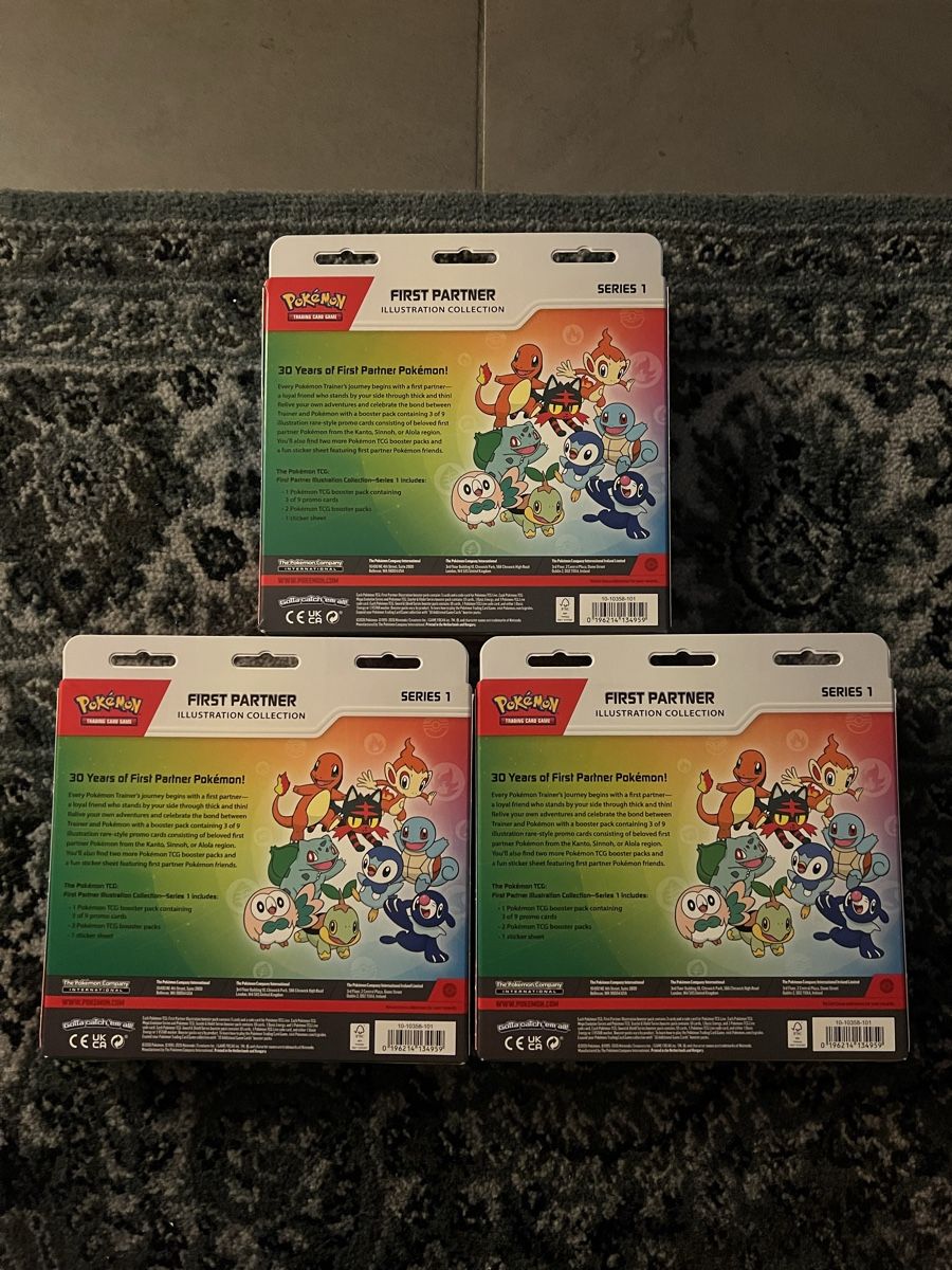 Pokémon Carte collezionabili: 3x Pokemon First Partner Illustration Collection Series 1 – Nuovo e nell'imballaggio originale da Villmergen venduto da Rigiflitzer 1