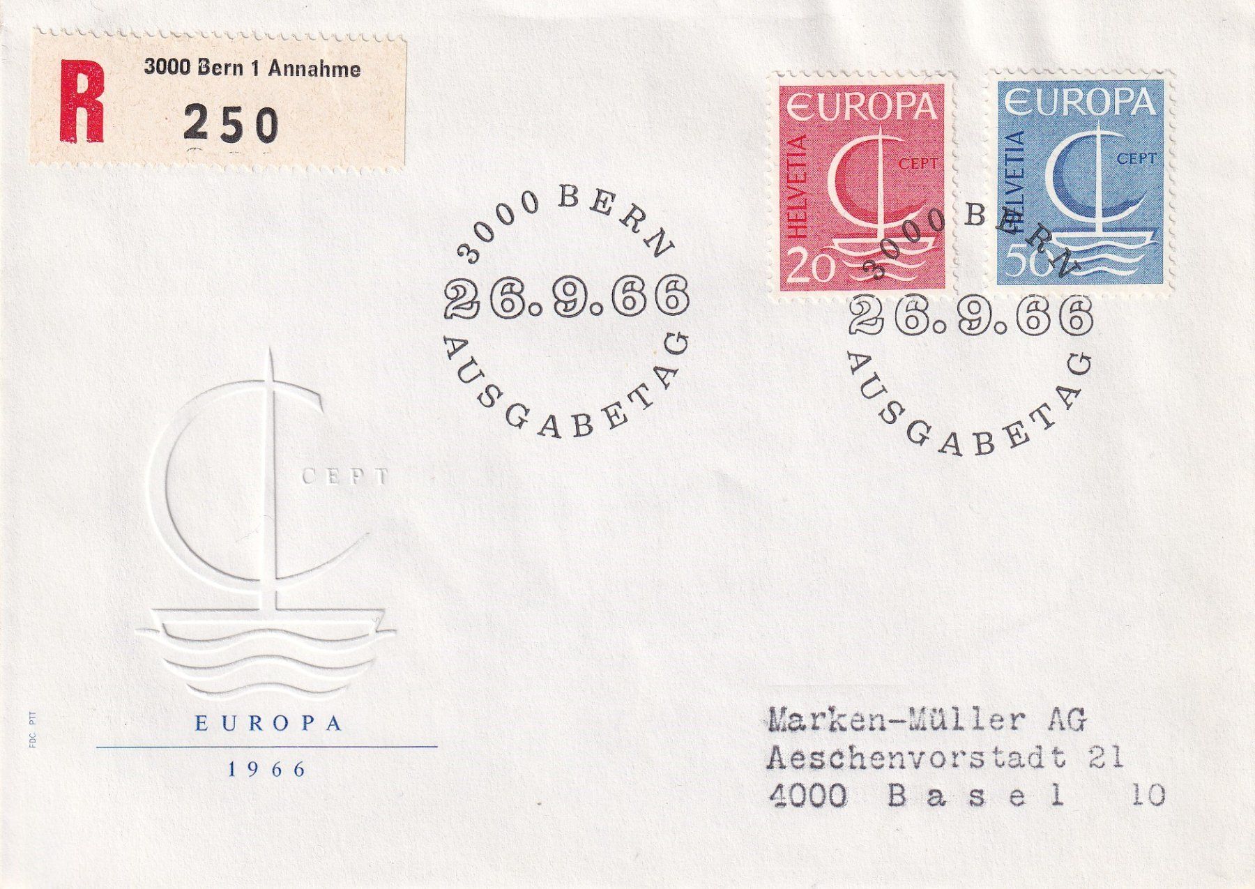 Buste & buste per spedizione: +++FDC "Europa 1966" – Usato da Samnaun-Compatsch venduto da Muckimu