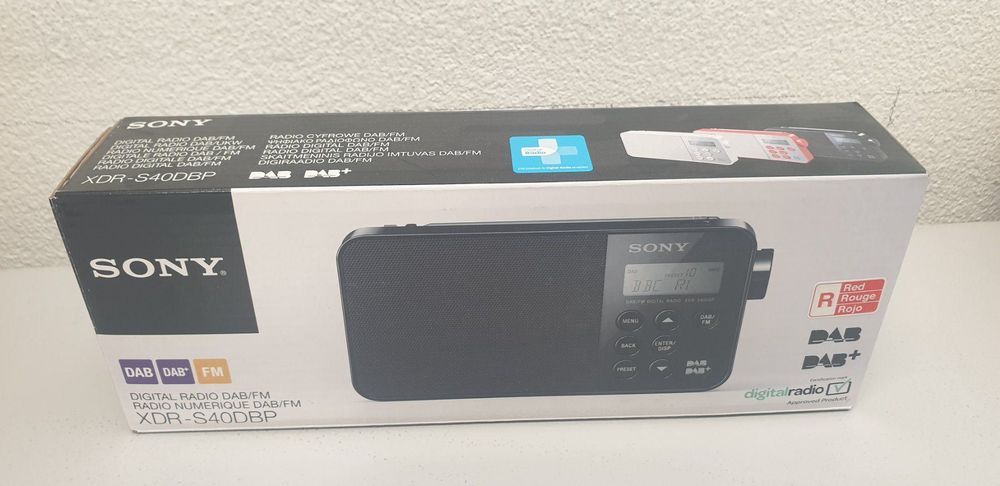 Radio Sony XDR-S40DBP FM/DAB - Noire, Occasion En Bon état