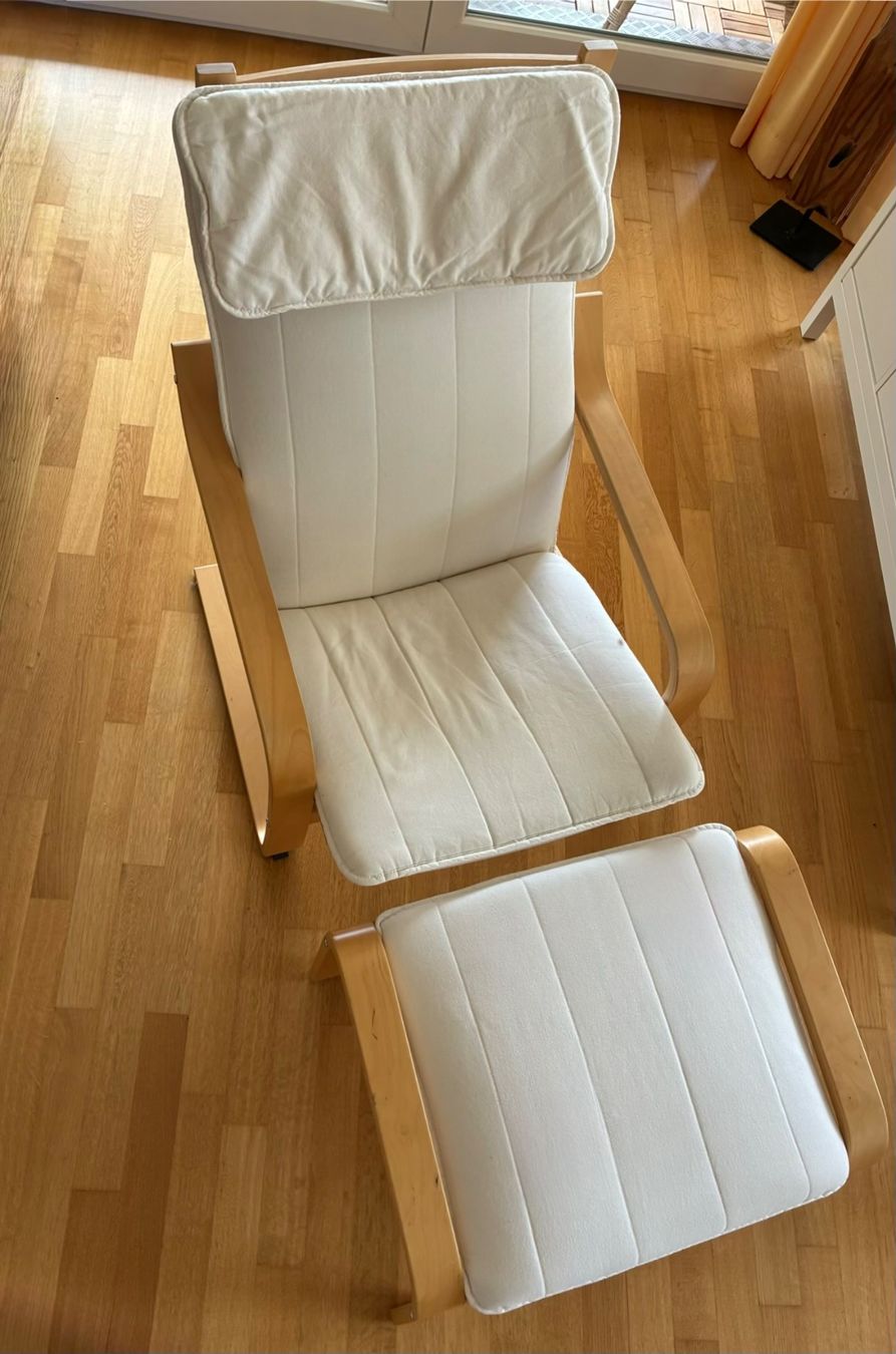 Ikea Sessel: Ikea-Sessel Poäng mit Hocker, gebraucht – Gebraucht aus Pfäffikon ZH von Mimi1315 1