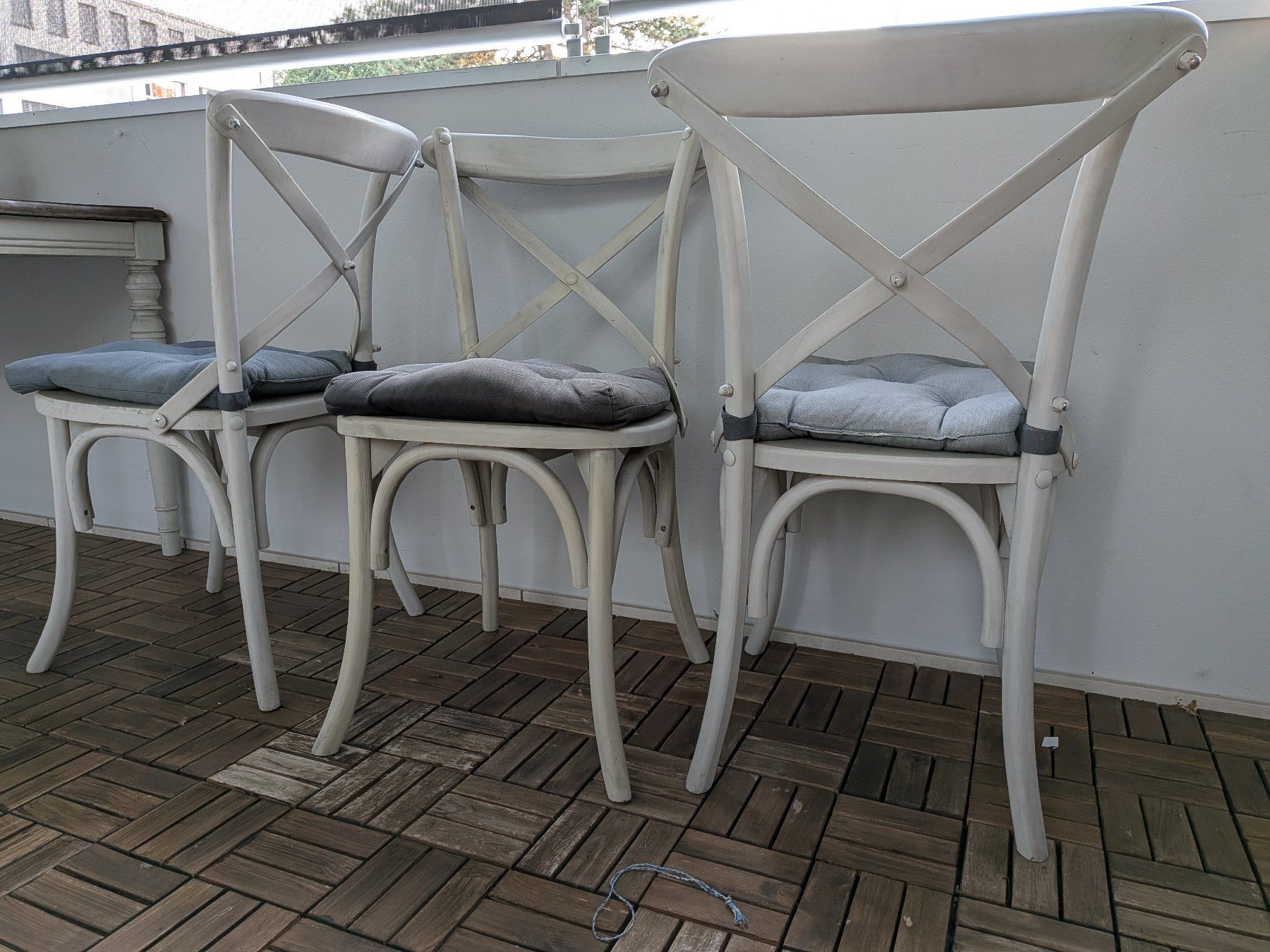 Set di tavolo e panche: Shabby-Chic-Stil Tisch &Stühle – Usato da Zug venduto da Alica 4