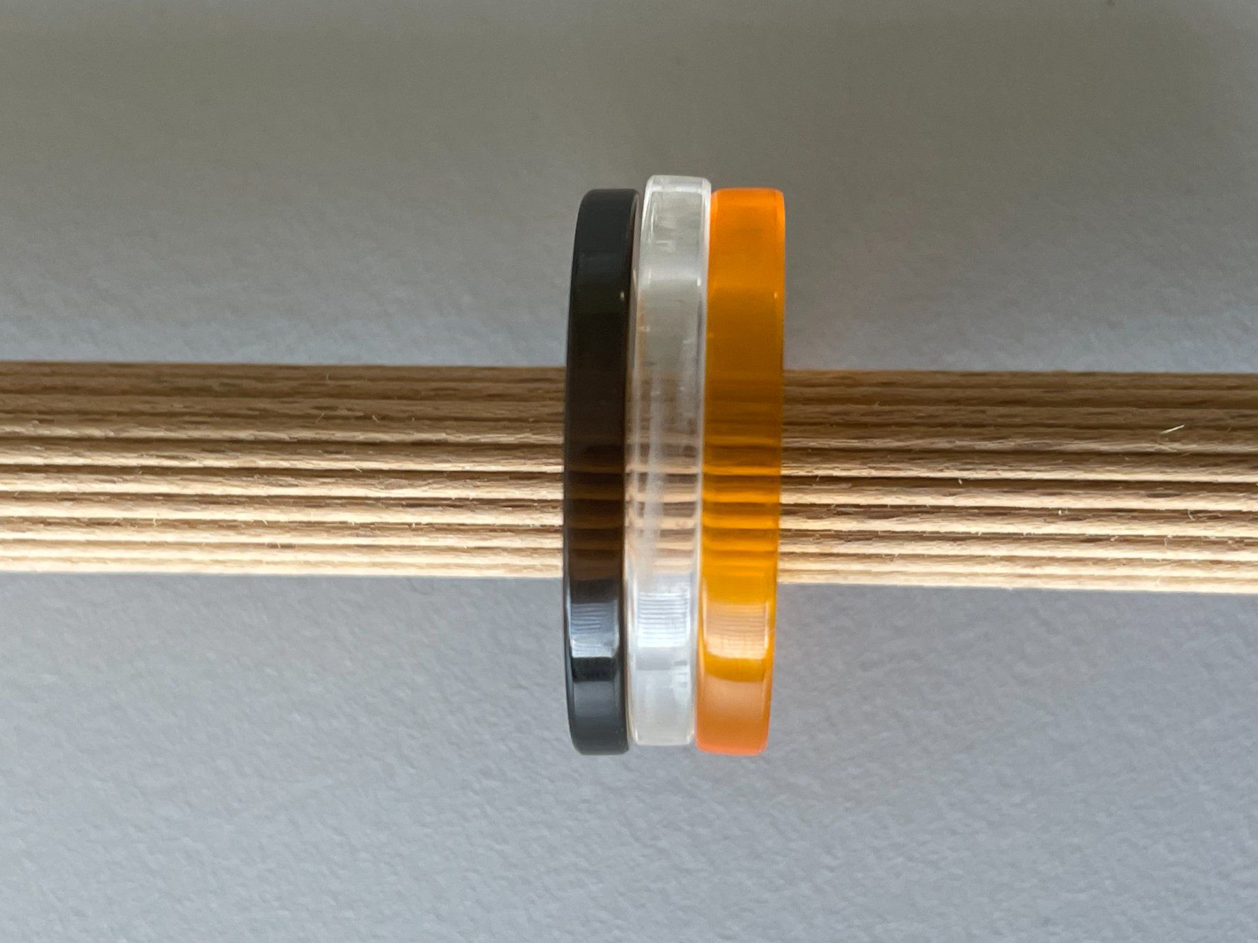 Ringe: Silberring massiv  mit 19 Plexiglasringen - Grösse 55 – Neu und originalverpackt aus Turgi von bar_8pdm 8