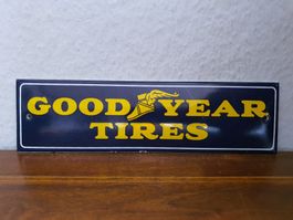 Emailschild Goodyear Tires Emaille Schild Reklame Vintage