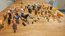 Tierfiguren-Sammlung – Bauernhof- & Wildtiere – ca. 60 St.