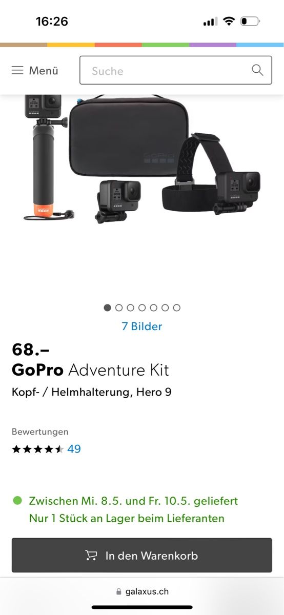 Gopro Action Cam: GoPro Set Abenteure-Kit – Neu und originalverpackt aus Emmenbrücke von Marktonline 2